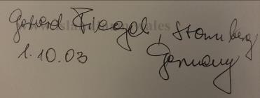 Gerhard Fiegel Signature